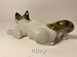 Rosenthal Germany Crouching Cat Porcelain Figurine T Karner Devon Rex