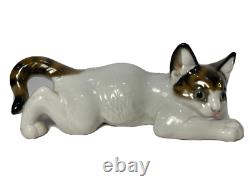 Rosenthal Germany Crouching Cat Porcelain Figurine T Karner Devon Rex