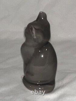 Royal Copenhagen Cat Figurine #1803, Denmark 5.5 inches tall