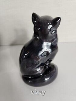 Royal Doulton Black White Seated Persian Cat HN 999 England Bone Chine Figurine