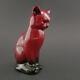 Royal Doulton Flambe Cat Figurine Sitting Signed By Fred Moor Vintage 5t