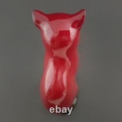 Royal Doulton Flambe Cat Figurine Sitting Signed by Fred Moor Vintage 5T