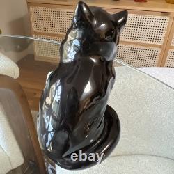 Royal Doulton HN999D Persian Cat Figurine Black White Glossy England 1921-1945