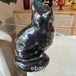 Royal Doulton HN999D Persian Cat Figurine Black White Glossy England 1921-1945