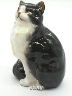 Royal Doulton Persian Black & White Cat HN999 RW 1930 1985
