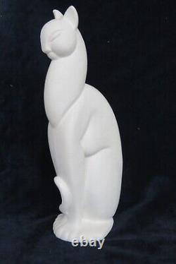 Royal Haeger Egyptian Winking White Cat 616 Figurine Art Deco 3795B