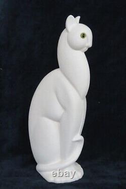 Royal Haeger Egyptian Winking White Cat 616 Figurine Art Deco 3795B