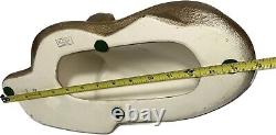 Royal Haeger Gold Recumbent Cat Large Ceramic Sculpture MCM Modernist Art Deco