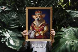 Royal Pet Portrait Digital Portrait Art Funny Dog Cat Wall Art Regal Pet Loss