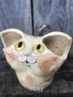 SCHAER CAT Australian Pottery Yellow Eyes Burmese Excellent Condition