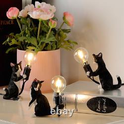SELETTI Modern Resin Animal Cat Table Lamp Small Mini LED Desk Light Kids' Room