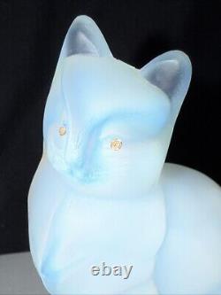 Sabino glass large cat sparkle eyes Figurine 3 1/2 Tall
