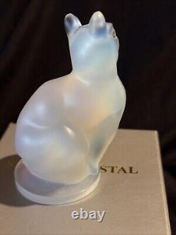 Sabino glass large cat sparkle eyes Figurine 3 1/2 Tall