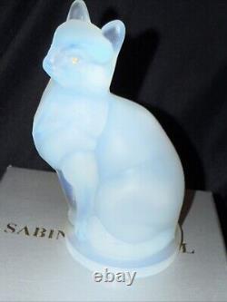 Sabino glass large cat sparkle eyes Figurine 3 1/2 Tall