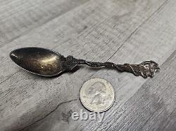 Salem 1692 DANIEL LOW Sterling Silver Witch and Black Cat Souvenir Spoon