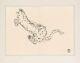 Sanyu Style Chinese French Ink Drawing Paper Leopard Cat Art Deco Chang Yu