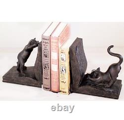 Scholar Cat Resin Bookends Whimsical and Functional Décor