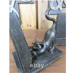 Scholar Cat Resin Bookends Whimsical and Functional Décor