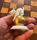 Set Of 2 Vtg Porcelain Figurine Cats With Gold Ball- 1 Marked Rosenthal