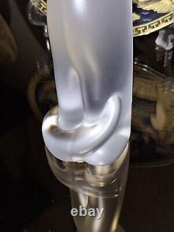 Sèvres Frosted Crystal Chat Debout Standing Cat Figurine (French, Art Deco)