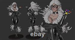 Sexy Black Cat 3D Printing Unpainted Figure Model GK Blank Kit New In Stock