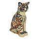 Shearwater Pottery 2016 Colorful Hand Decorated Cat Figurine (grace)