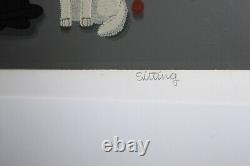 Shigeo Okumura Sitting Oku Signed Serigraph Art Print 203/250 Excnt Condition