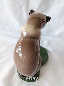 Siamese Cat Fish Bowl Stand Marston California MCM Art Deco 1940s