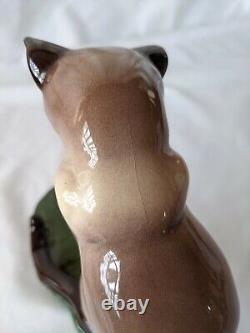 Siamese Cat Fish Bowl Stand Marston California MCM Art Deco 1940s