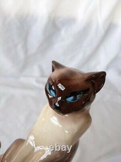 Siamese Cat Fish Bowl Stand Marston California MCM Art Deco 1940s