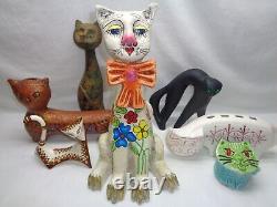 Small Version Jeanne Valentine Paper Mache Cat 1960s Kitsch Mid Century Modern