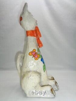 Small Version Jeanne Valentine Paper Mache Cat 1960s Kitsch Mid Century Modern