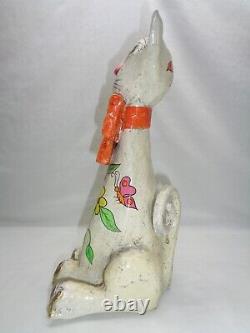 Small Version Jeanne Valentine Paper Mache Cat 1960s Kitsch Mid Century Modern