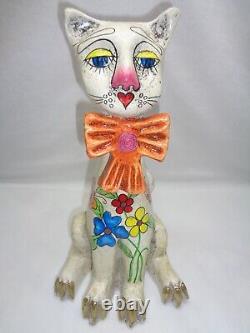 Small Version Jeanne Valentine Paper Mache Cat 1960s Kitsch Mid Century Modern