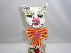 Small Version Jeanne Valentine Paper Mache Cat 1960s Kitsch Mid Century Modern