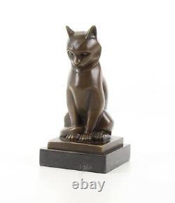 Solid Bronze Cat Genuine Bronze Statue Figure Sculpture Figurine See My Items