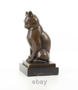 Solid Bronze Cat Genuine Bronze Statue Figure Sculpture Figurine See My Items