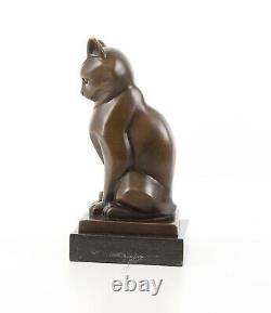 Solid Bronze Cat Genuine Bronze Statue Figure Sculpture Figurine See My Items