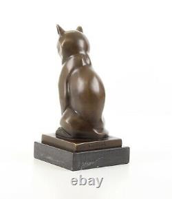 Solid Bronze Cat Genuine Bronze Statue Figure Sculpture Figurine See My Items