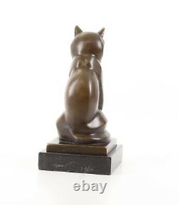 Solid Bronze Cat Genuine Bronze Statue Figure Sculpture Figurine See My Items