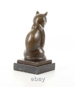 Solid Bronze Cat Genuine Bronze Statue Figure Sculpture Figurine See My Items