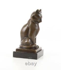 Solid Bronze Cat Genuine Bronze Statue Figure Sculpture Figurine See My Items