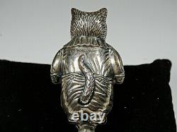 Solid Sterling Silver (. 925) Cat Baby Rattle Figure 30 Gram´s