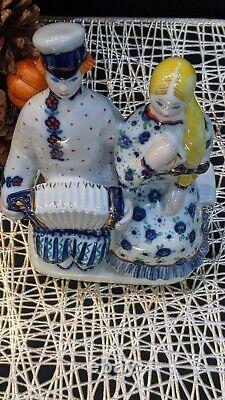 Soviet Porcelain Figurine, Couple In Love, Guy And Girl, Kyiv Porcelain Factory
