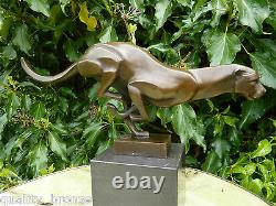 Sprinting Cheetah, Pure Bronze Statue Animal Figure Cat Hot Cast Sculpture