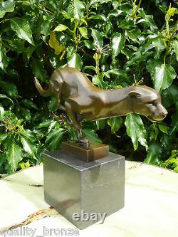 Sprinting Cheetah, Pure Bronze Statue Animal Figure Cat Hot Cast Sculpture