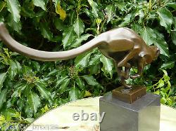 Sprinting Cheetah, Pure Bronze Statue Animal Figure Cat Hot Cast Sculpture