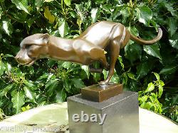 Sprinting Cheetah, Pure Bronze Statue Animal Figure Cat Hot Cast Sculpture