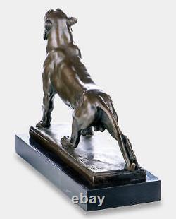 Standing Panther Bronze Sculpture