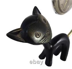 Stunned Cat From 1920´s Metal Watch Holder Sculpture Art Deco Antique Rare